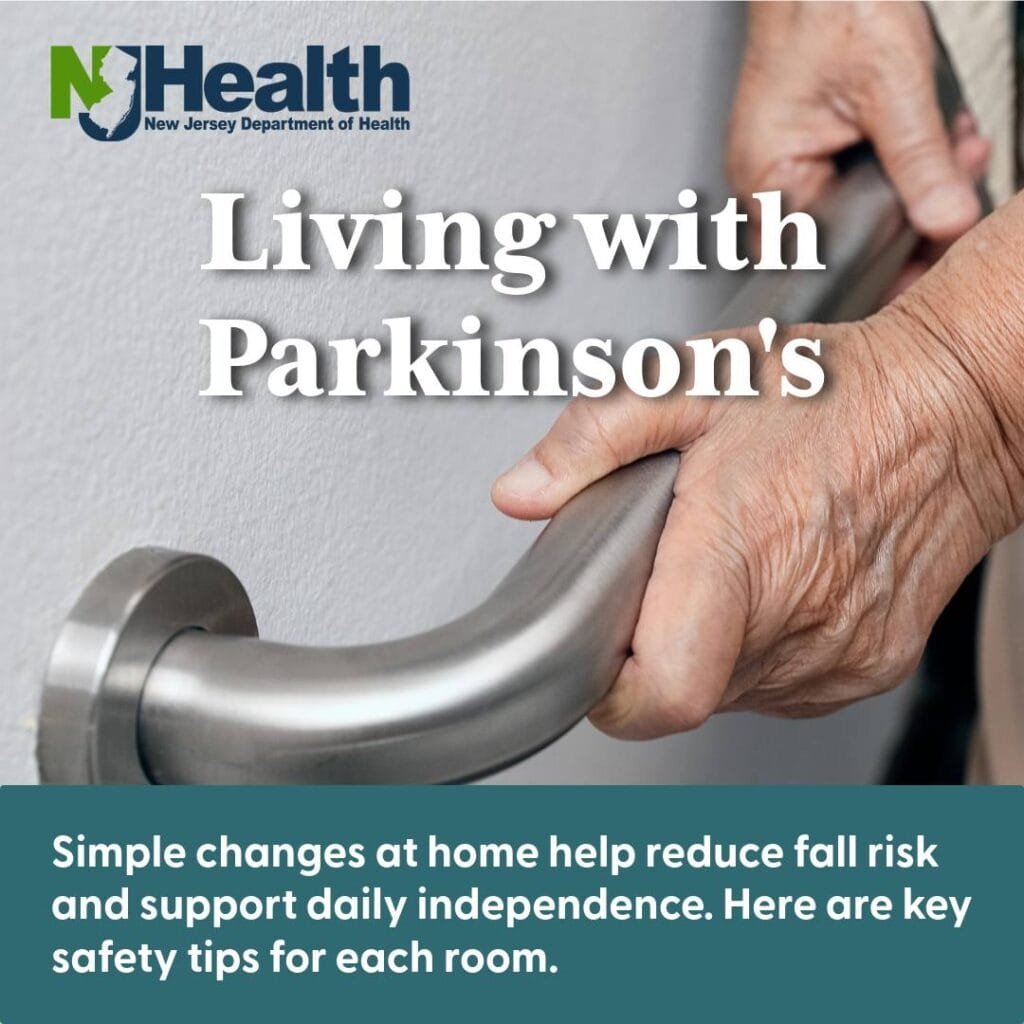La imagen muestra unas manos sujetándose de una barra de apoyo, un recordatorio de cómo las adaptaciones sencillas en el hogar pueden ayudar a las personas con Parkinson a sentirse más seguras al moverse y realizar sus actividades diarias.