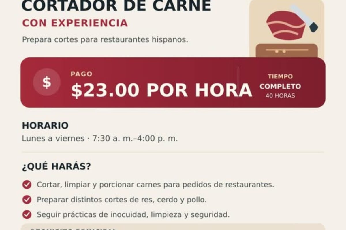 Empleo: Cortador de Carne en Caribbean Breeze Frozen Foods, Pemberton NJ
